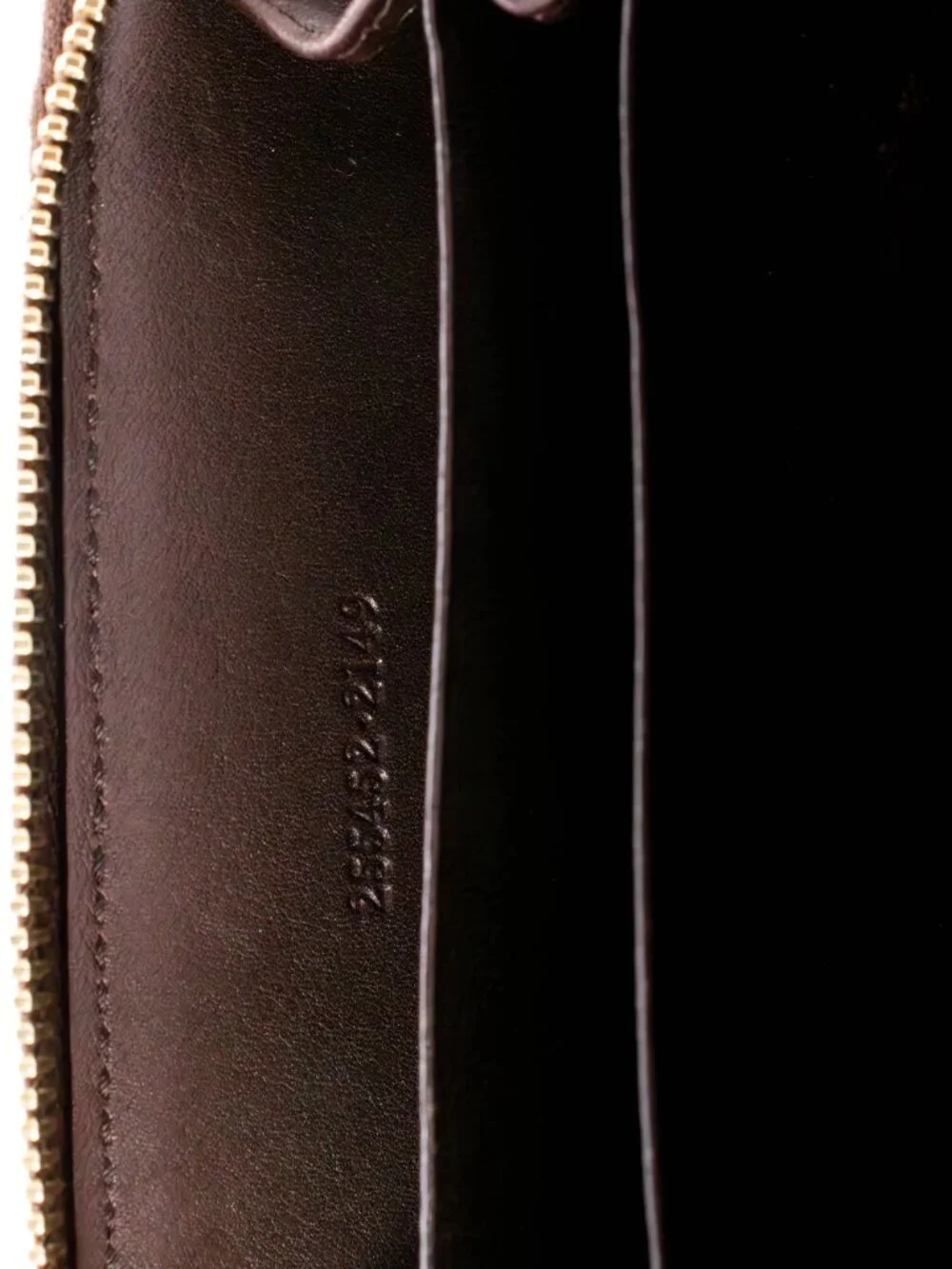 Gucci Guccissima Zip Card Case Dark Brown